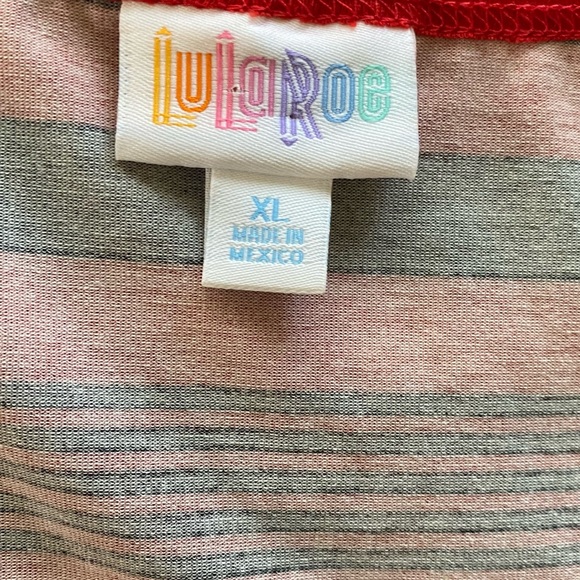 LuLaRoe ❤️“SUMMER”🖤 STRIPED SLEEVELESS DRESS SIZE EXTRA LARGE 🌟NWT🌟 - Picture 8 of 13